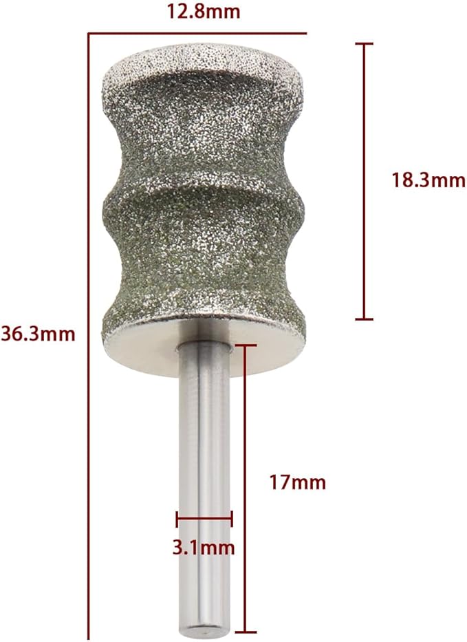 Create idea 2pcs Pet Nail Grinder Bits Replacement Heads, 1/8'' Diamond Rotary Nail Grinder Bits Compatible with Animals Nail Care Grinder Tools Dog Nail Grinder Dog Nail Trimmers