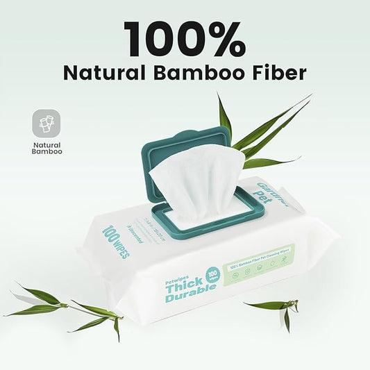 Gardner Pet Bamboo Dog Wipes for Paws and Butt, Dog Cleaning Wipes Deodorizing & Soothing Anal Gland Pets Wipes with Coconut Oil, Extra Thick Cat Wipes Cleaning Fur and Butt, Puppy Wipes, 400 Count