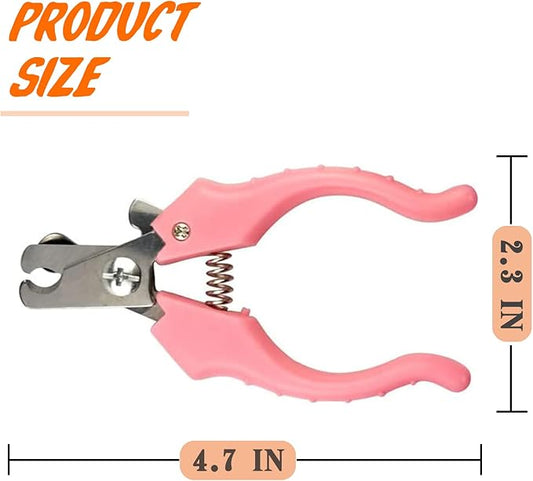 Pet Cut Nail Clippers for Small Medium Animals Cat Dog Claw Trimmer Home Grooming - Stainless Steel Kit Tool for Tiny Bunny Rabbit Bird Puppy Kitten Ferret
