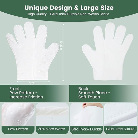 Gardner Pet Extra Thick Pet Glove Wipes for Dogs and Cats, Dog Wipes Cleaning Deodorizing Bath Wipes, Dog Wipes for Paws and Butt, Grooming Cat Wipes, Puppy Wipes, Unscented 24 PCS