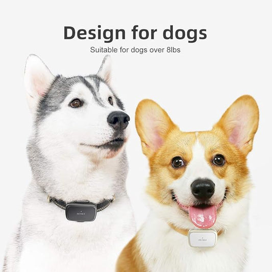 G1-US GPS Pet Tracker, 30 Days Ultra Long-Lasting Battery Lightweight Waterproof pet Finder (White) (Black)