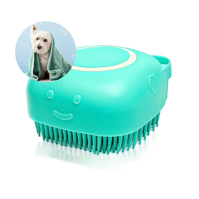 Pet Grooming Bath Massage Brush for Dogs and Cats โ Perfect for Bathing and Shedding