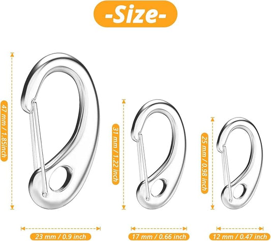 Leash Pet Tag Quick Clip, Spring Load Hook Combo Clip for Pet ID Tags