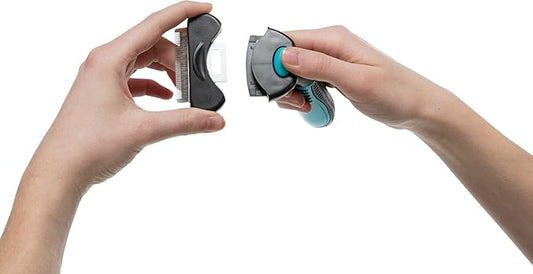 TRIXIE Pet Deshedding and Grooming Tool, Small and Medium Dogs, 3" x 6" (8x14cm)