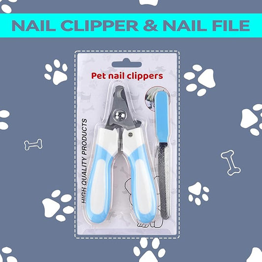 Dog & Cat Pets Nail Clippers - with Safety Guard, Dog Nail Clipper with Dog Nail File, Professional Dog Nail Care to Prevent Over Cutting