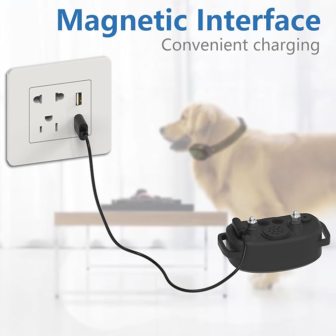 Shock Collar Charger for FAFAFROG DINJOO Dog Bark Collar, Dog Bark Collar Charger Replacement for FAFAFROG Training Collar Magnetic Power Cord