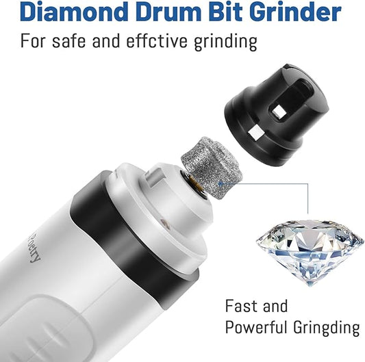 Roses&Poetry Nail Grinder with 2 LED Lighe and 3-Speed Electric Rechargeable Pet Nail Trimmer Painless Paws Grooming & Smoothing for Small Medium Large Dogs & Cats