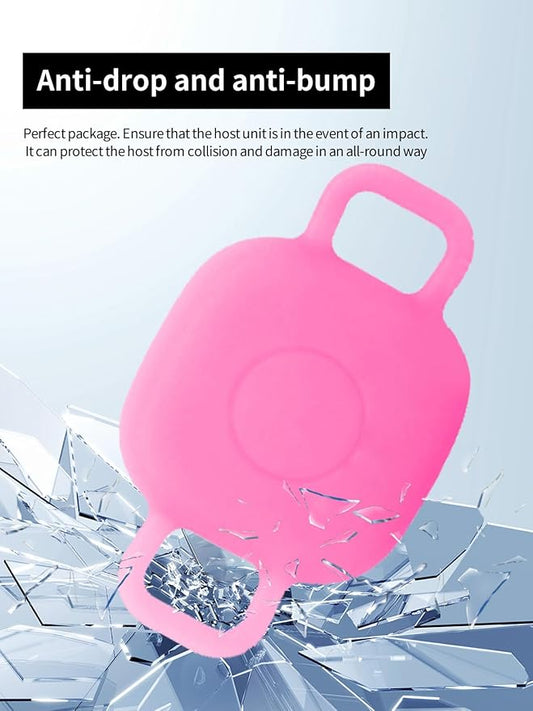 Case for Tile by Life360 Mate (2024) Bluetooth Tracker for Dog, Cat, Pets, Soft Silicone Protective Portable Scratch Shock Resistant,1 Luminous Pink+1 Luminous Blue.