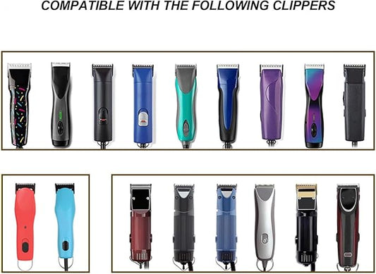 Detachable Pet Dog Grooming Wide Blades-Size 7FW+5FW+4FW Dog Grooming Wide Blade,Compatible with Most Andis,Oster A5,Wahl km10 Clippers -Black