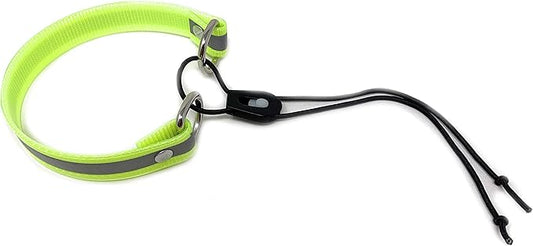 Sparky Pet Co - Surefit ECollar Replacement Strap - Bungee Dog Collar Waterproof - Adjustable - Secure Nexus Wheel Lock - for Electronic Training & Invisible Fence Systems - 1" (Reflective Yellow)
