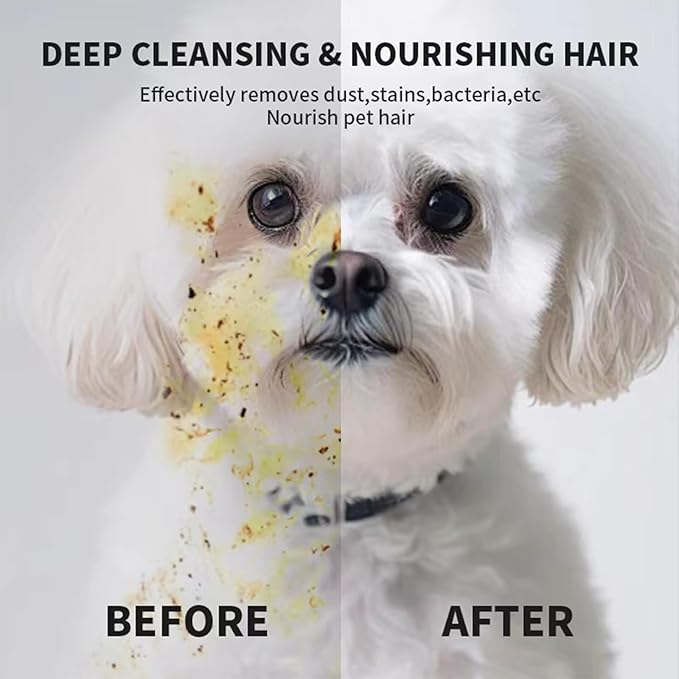 Pet Bathing Wipes for Dogs & Cats, Cleaning & Deodorizing Grooming Gloves, Nourish Fur Glove Wipes for Daily Care and Traveling, Rinse Free,6 PCS, white