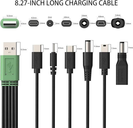 Charger Replacement for Bousnic Dog Shock Collar Charger, Power Cable Compatible with Mini Educator E Collar, Bark Collar and Other Training Systems, 6-in-1 Dog Training Collar USB Charging Cord