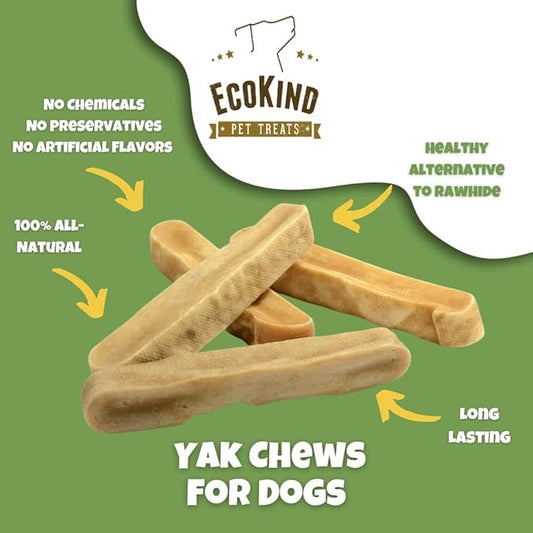 EcoKind Premium Gold Yak Cheese Himalayan Dog Chews, Healthy Dog Treats, Yak Chews for Small Dogs, All Natural, Long Lasting Dog Chew, High Protein Puppy Treat, Small - 70+ Chews (5 lbs)