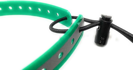 Replacement GPS eCollar with Adjustable Bungee, Multi-Hole Design, and Secure Toggle Closure for Small Dogs (Reflective Green, Small Neck)