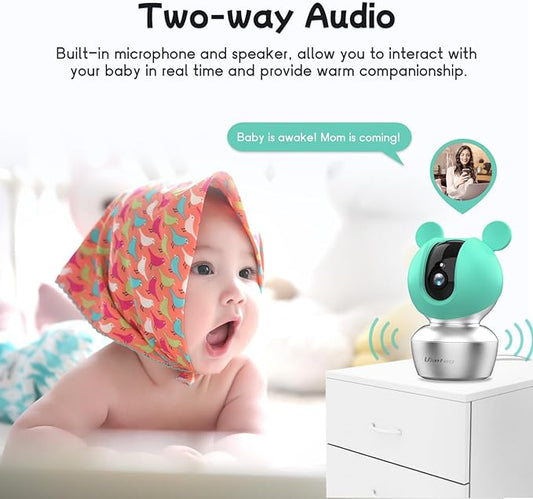 VIMTAG Indoor Camera 4K, Pet Camera with Speaker Pan-Tilt 360°, Cameras for Home Security Pet Baby Dog w/Motion Tracking Night Vision Phone App, 2-Way Audio, 24/7 SD & Cloud Storage,Work with Alexa