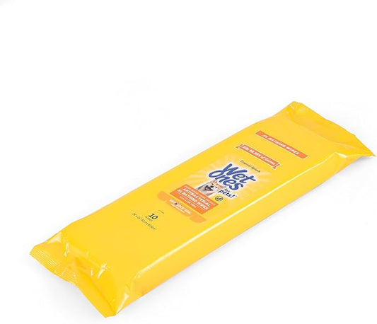 Wet Ones for Pets Multipurpose XL Disposable Pet Bathing Wipes, 10ct, Tropical Splash Scent | Dog Cleaning Wipes, Extra Large Disposable Dog Wipes, Scented Dog Wipes