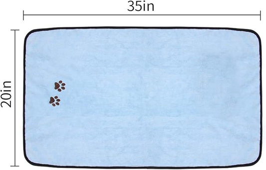 Pet Dog Cat Microfiber Drying Towel Ultra Absorbent Great for Bathing and Grooming (2-Pack)