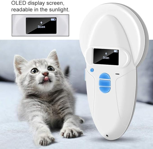 Sonew RFID Chip Reader Scanner, 134.2Khz Animal Pet Microchip Recognition Reader for Pet Animal Cat Dog Microchips Transponders in Cushioned Case