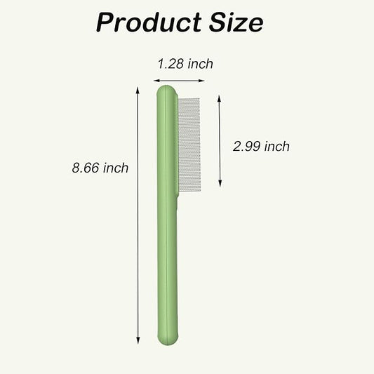 Small Dog Grooming Brush,Puppy Hair Brush for Shedding Tangles Pet Hair Removal Comb Stainless Steel Teeth Flea Comb - Perfect for Shih Tzus,Yorkies,Maltipoos,Maltese,Small Breeds (Compact teeth)