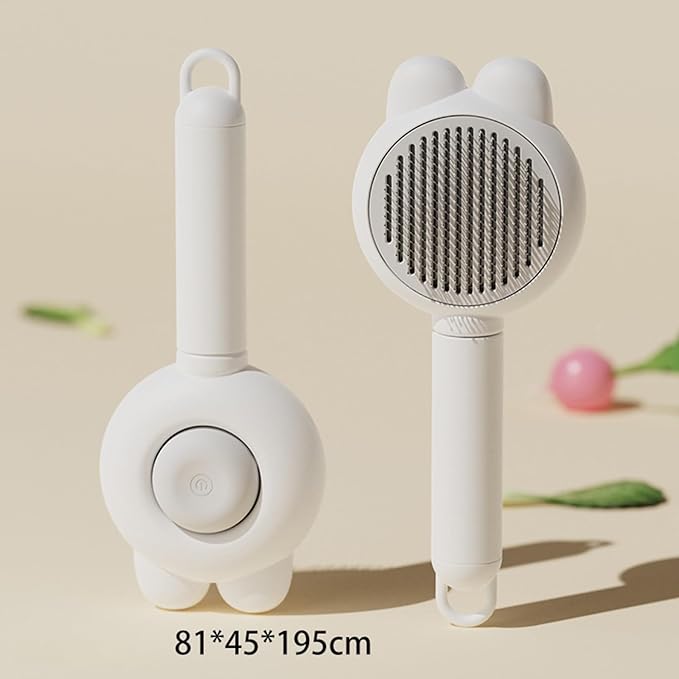 Premium Universal Pet Grooming Brush with Stainless Steel Pins Ideal for All Breeds Long Short Haired Cat and Dog,Ergonomic All-in-One Reduces Tanglesand PromotesHealthy Coat with Gentle (White)