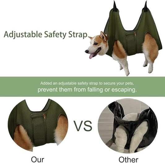 Dog Grooming Hammock for Trimming Nails and Ear/Eye Care, Sling for Grooming with Nail Clipperse