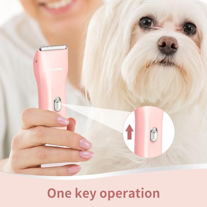 Dog Grooming Kit Clipper for Thick Coat Low Noise Cordless Cat Hair Trimmer Rechargeable Shaver Pet Grooming Tools for Small and Large Animals