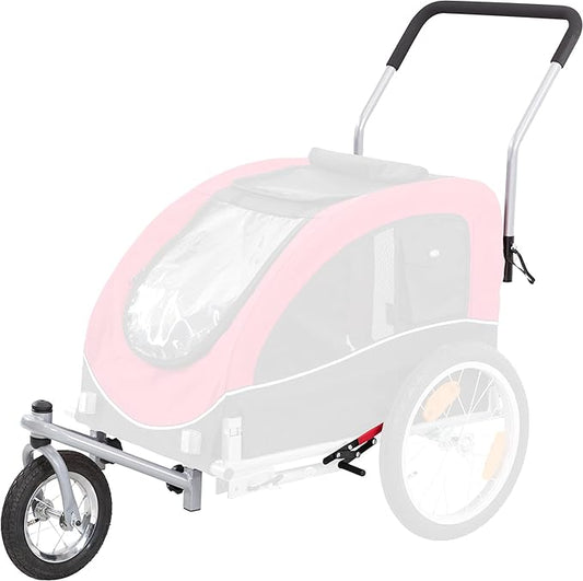 TRIXIE Dog Bike Trailer/Stroller Conversion Kit for TRIXIE 12816 Dog Bike Trailer, Silver/Black, Youth Large / 11-13