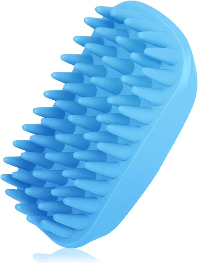 Saycker Dog Bath Brush, Pet Rubber Comb Dog Grooming Bath Brush, Multifunctional Shampoo Brush for Shower Scrubbing & Soothing Massage for Dogs Cats Pet Grooming Accessories