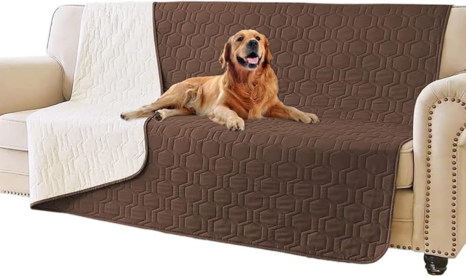 Waterproof and Anti-Slip Dog Bed Cover and Pet Blanket Sofa Pet Bed Mat ,car Incontinence Mattress Protectors Furniture Couch Cover for Most Cats Dogs, Pets(52x82-Chocolate)