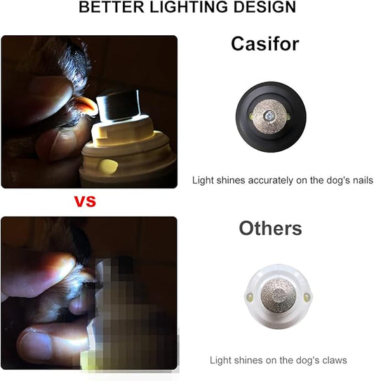 Dog Nail Grinder 10h Working Time Powerful Professional Quiet Electric Pet Nail Trimmer Stepless Speed Regulation Painless Nail File for Large Medium Small Dogs and Cats