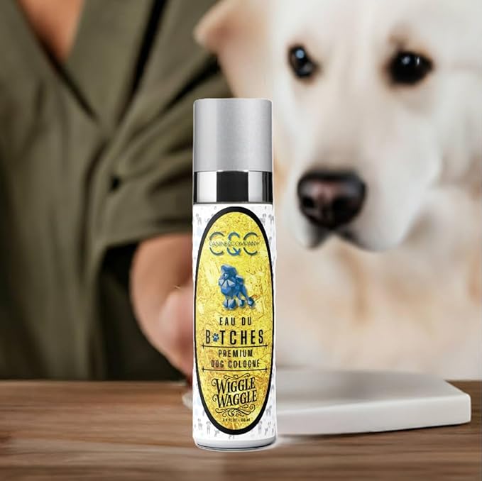 Eau Du Btches - Wiggle Waggle Premium Dog Cologne, 3.4 fl oz - All-Natural & Alcohol-Free - Luxury Long Lasting Scent