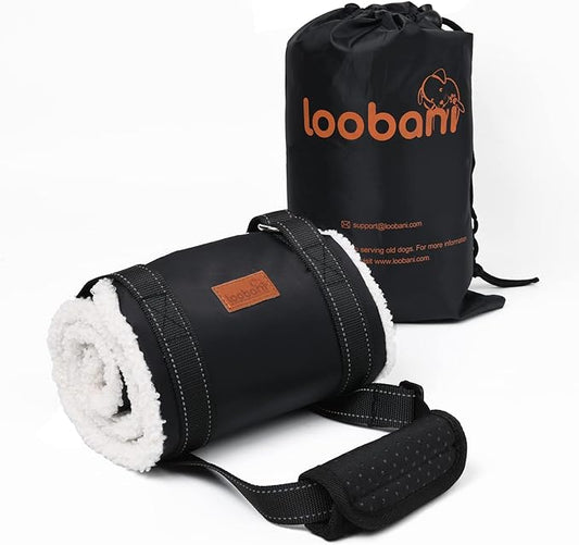 LOOBANI Portable Dog Sling for Back Legs, Hip Support Harness to Help Lift Rear for Canine Aid Old K9 Cruciate Ligament Rehabilitation