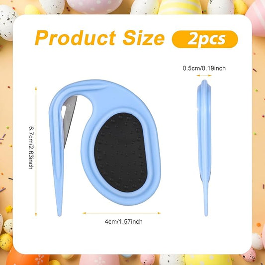 2pcs Knotting Comb for Cats, Dog Shedding Brush Dematting Comb Hair Removal Tool for Knotted & Loose Hair Grooming Accessories for Pet Kitten Puppy (Blue)