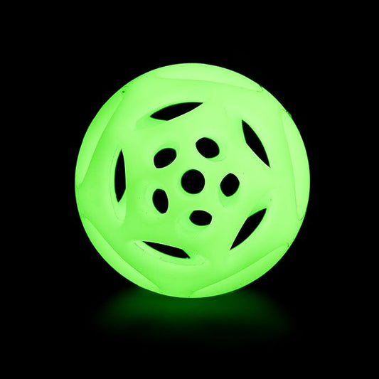 Chew King Glowing Fetch Ball, Dog Ball Toys, Large 2-Pack Lattice