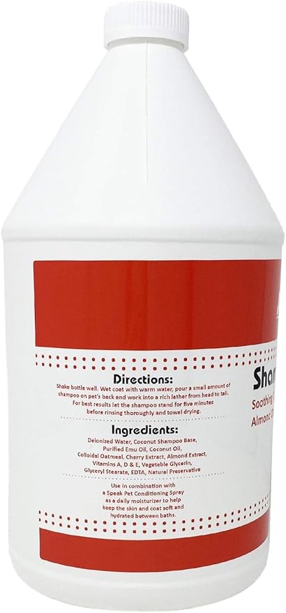 Natural Dog Shampoo with Pump, Soothing Cherry Almond Oatmeal, 1 Gallon