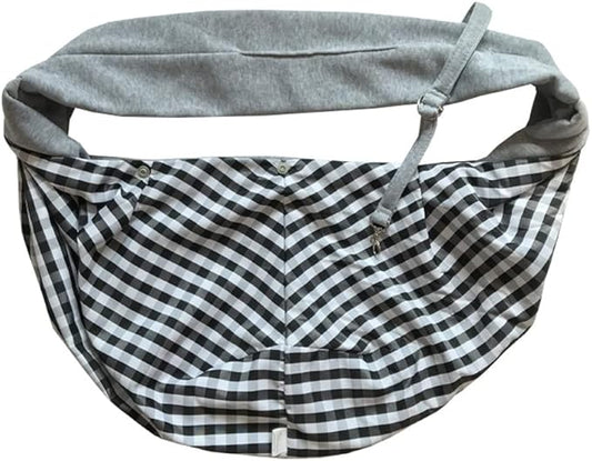 Leconpet Dog Sling Carrier Shoulder Bag for Pets with Mobile Phone Pocket Safety Buckle Security Lock, Suitable for Puppy, Small Dogs, and Cats for Outdoor Travel (Grey)