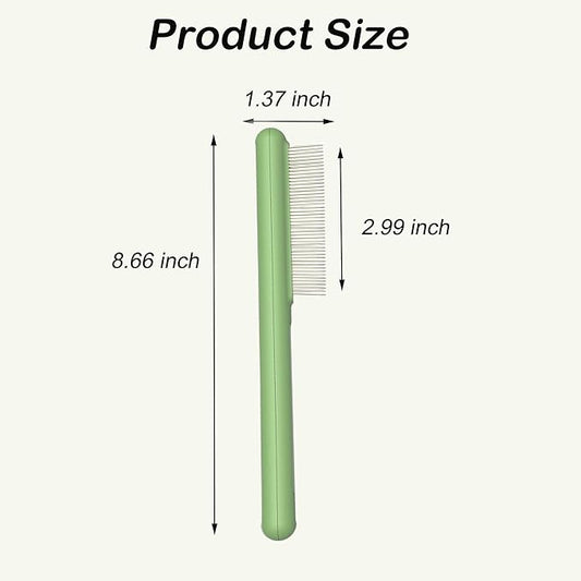 Small Dog Grooming Brush,Puppy Hair Brush for Shedding Tangles Pet Hair Removal Comb Stainless Steel Teeth Flea Comb - Perfect for Shih Tzus,Yorkies,Maltipoos,Maltese,Small Breeds (Wide teeth)