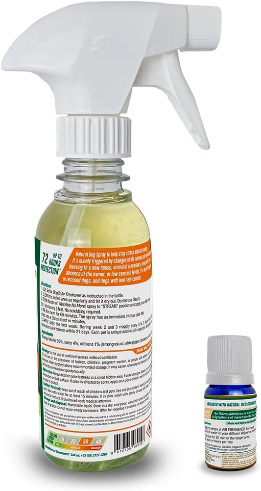 Señor Dog™ WeeWee No More! Rescued & Anxious Dogs Kit 8oz (Level 3). Dog Training Spray for Indoor use. Pet Safe Formula