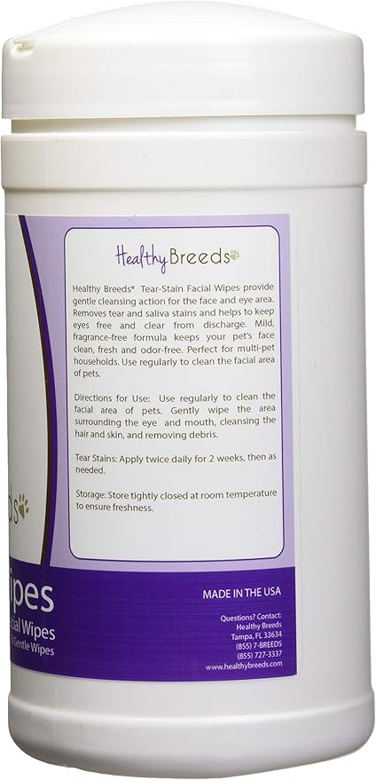Healthy Breeds Great Dane Tear Stain Wipes 70 Count