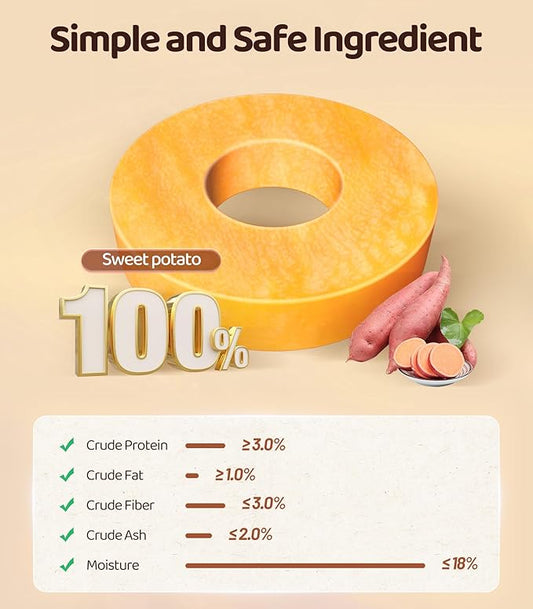 16OZ Sweet Potato Dog Training Treats,Potato Cube Dog Training Treats Reward Snacks for Small Medium Large Dogs, High Protein Dog Chewy Treats