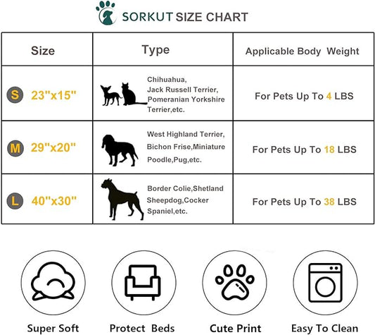 1 Pack 3 Puppy Blankets Super Soft Warm Sleep Mat Love Print Blanket Fluffy Fleece Pet Blanket Flannel Throw Dog Blankets for Small Dogs Puppy Dogs Fluffy Cats,Mix Love-Small(23"x15")