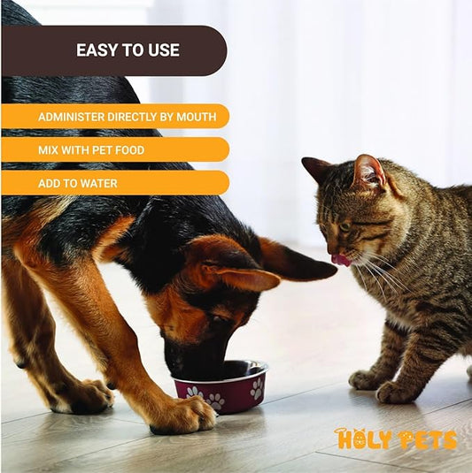 Flea & Tick Oral Drops for Dogs & Cats – Natural Herbal Supplement with B Vitamins – 4 oz, 120 Servings – Safe for All Breeds – Made in USA (4oz)