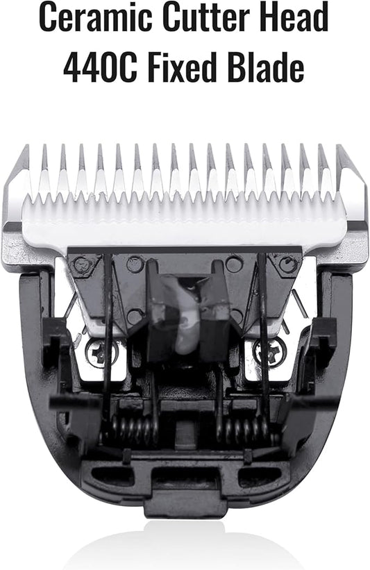 FENICE PEAK 5FC Low Noise Pet Dog Grooming Clippers Replacement Blade Ceramic Edge Detachable Steel Pet Clipper Blade with Cutting Length of 6.4mm 1/4'' (1 Count)