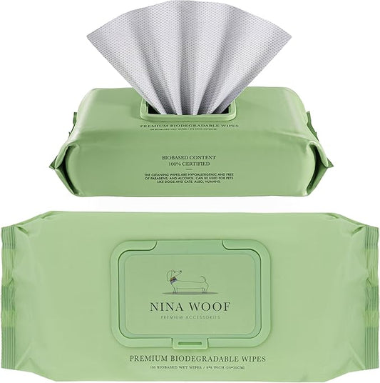 Premium Dog Wipes - Alcohol-Free Plant-Based Cleaning Wipes for Dogs and Cats (400 Wipes)