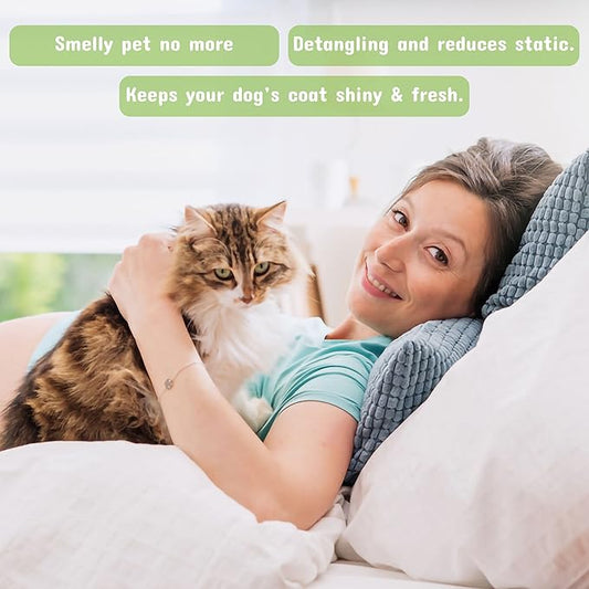 PET SILK Cologne - Pet Odor Eliminator - Dog Perfume & Deodorizer In Between Bath Wash - Clean and Fresh Smelling Fur - Conditioning & Deodorizing Qualities (Island Breeze, 11.6 oz)