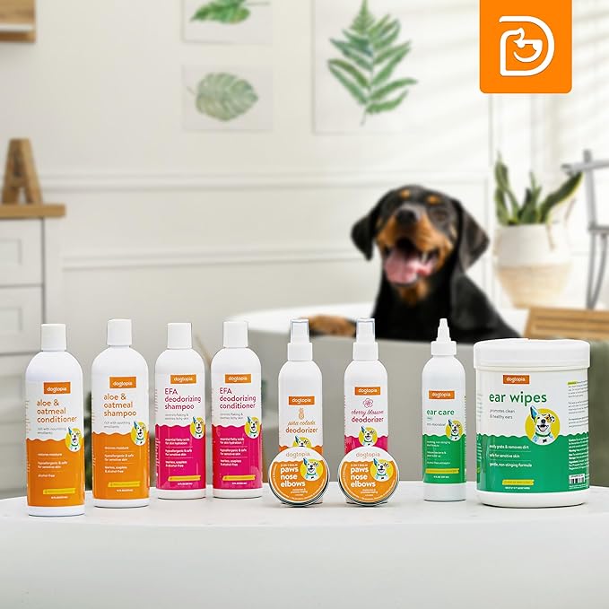 3-in-1 Paw Balm & Deodorizer Spray - Between Baths Bundle for Pets | Moisturizing Balm for Cracked Skin (2oz) & Long-Lasting Cherry Blossom Odor Eliminator (8oz) for Dogs & Cats