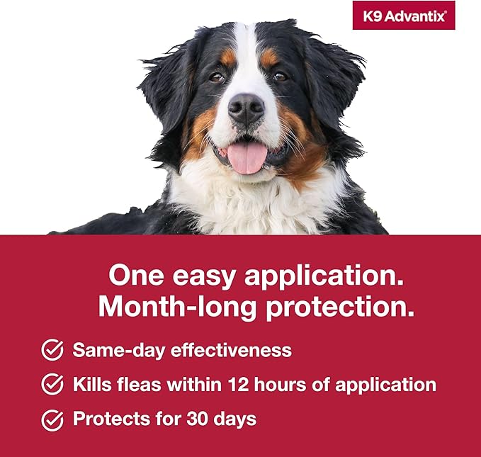 K9 Advantix Flea, Tick & Mosquito Prevention for Dogs Over 55 lbs. | Flea Drops for Extra Large Dogs | Apply Monthly | 2 Treatments