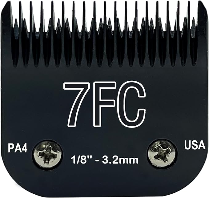 Detachable Steel Pet Dog Clipper Blades, Size-7FC, Compatible with Andis Cut Length 1/8"