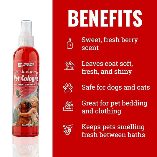 Kenic Huckleberry Pet Cologne, Pink, 8 Ounce, (K6705)