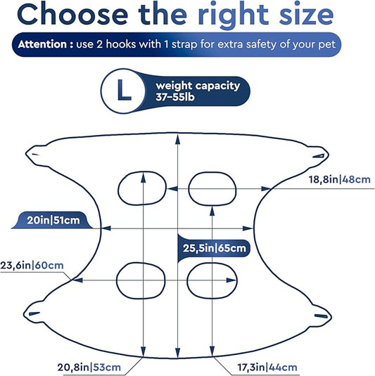 Dog Hammock for Grooming – Hanging Harness for Nail Trimming, Clipping, Pet Grooming Hammock Sling – Dog Holder, Hanger, Restraint Bag – Safe and Easy Pet Care at Home